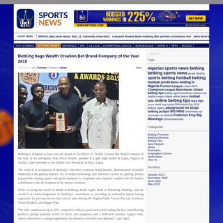 A complete backup of http://news.betking.com/tabs/blog/2019/09/betking-bags-wealth-creation-bet-brand-company-of-the-year-2019