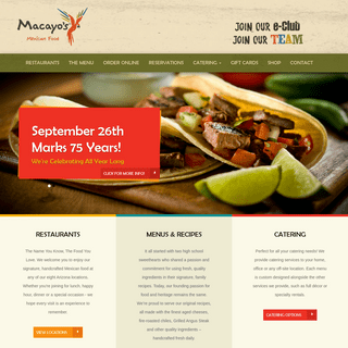 Macayo`s Mexican Restaurants - Mexican Food Arizona