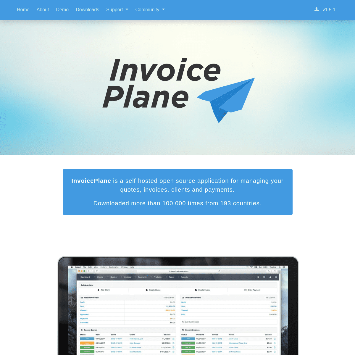 A complete backup of https://invoiceplane.com