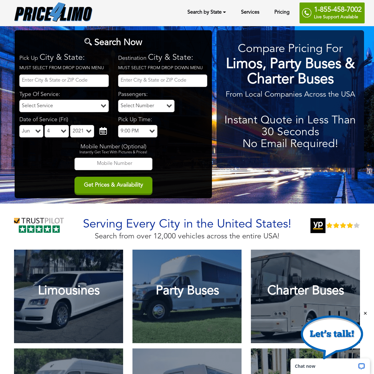 A complete backup of https://price4limo.com