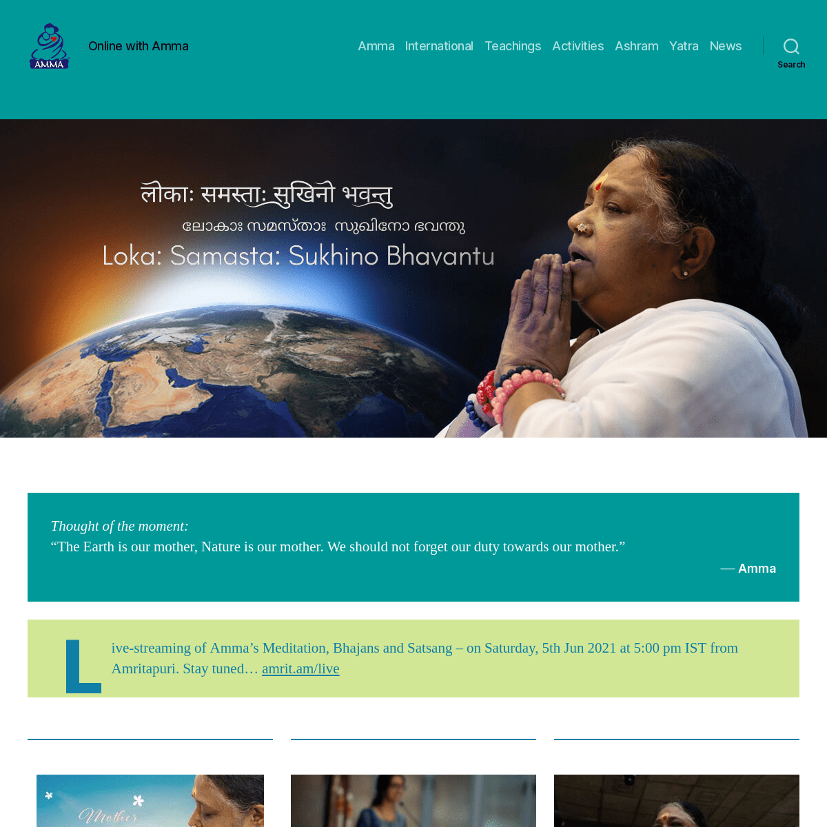 A complete backup of https://amritapuri.org