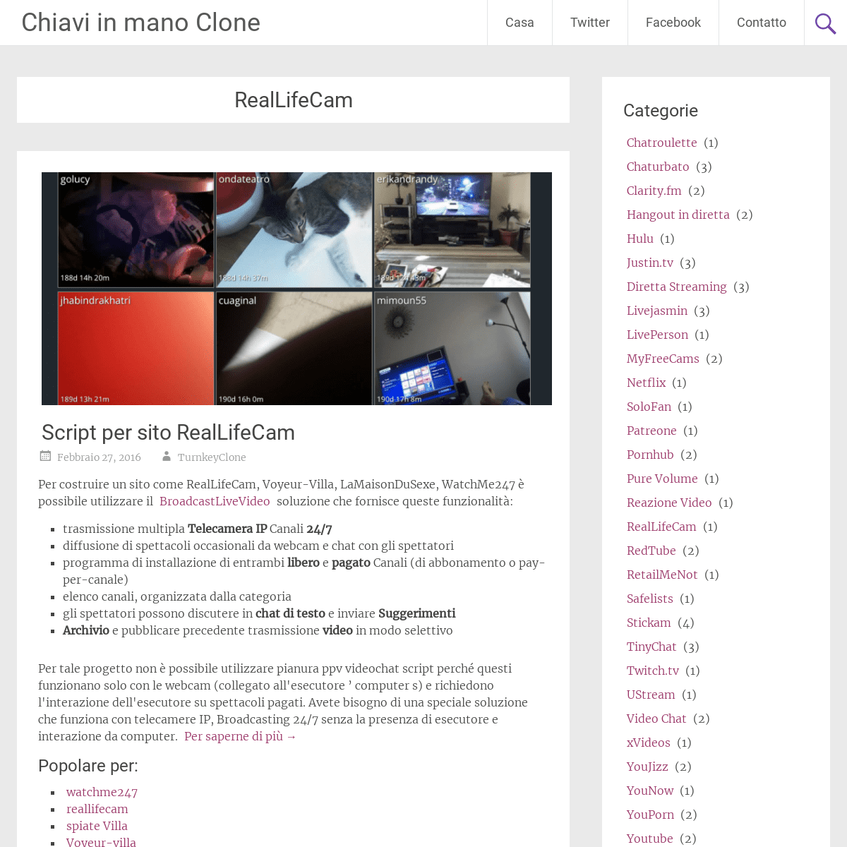 A complete backup of https://turnkeyclone.com/it/category/reallifecam/