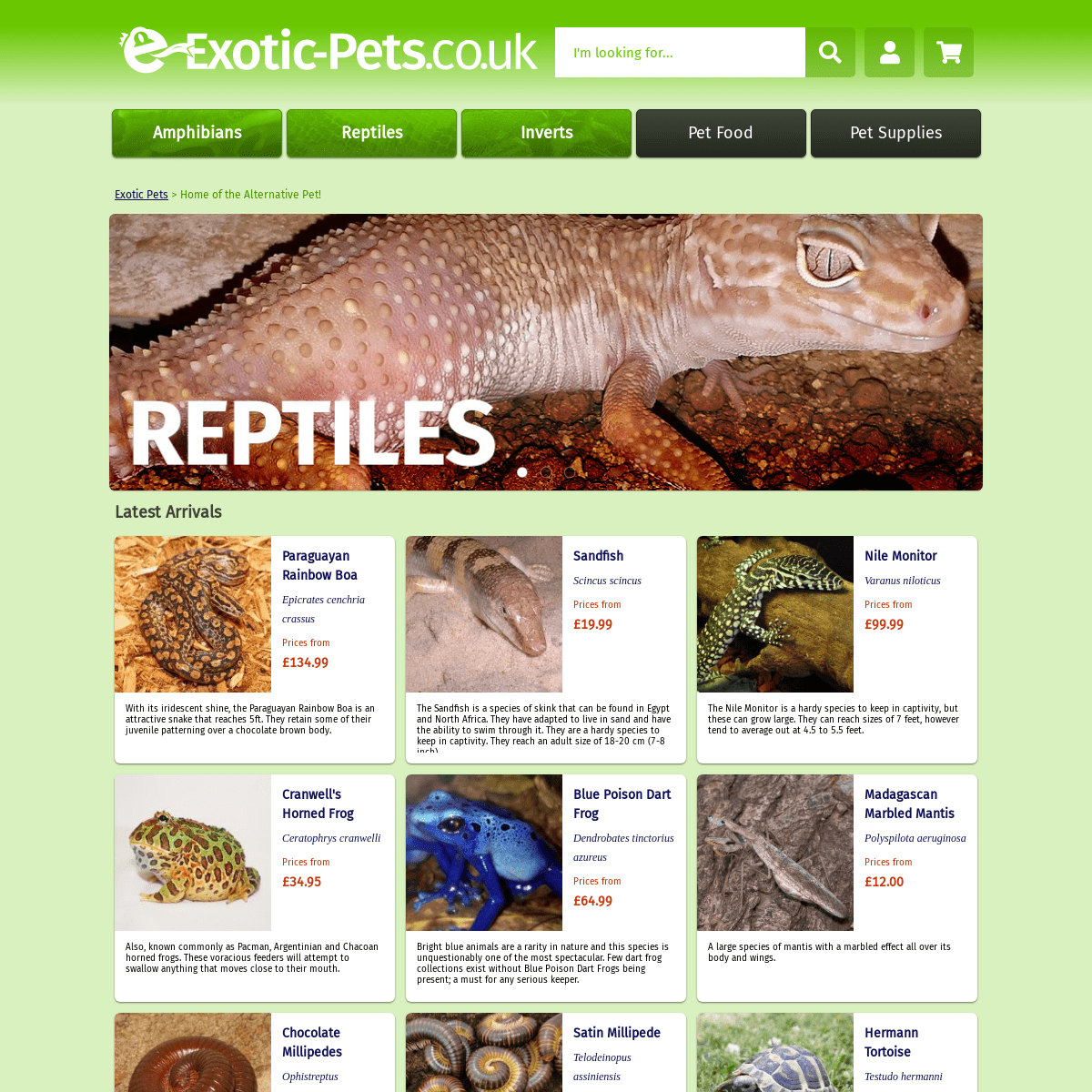 A complete backup of https://exotic-pets.co.uk