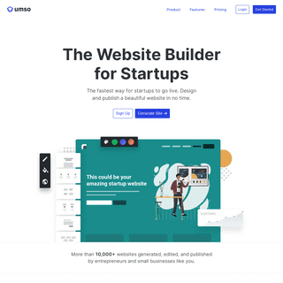 Umso- The Website Platform for Startups