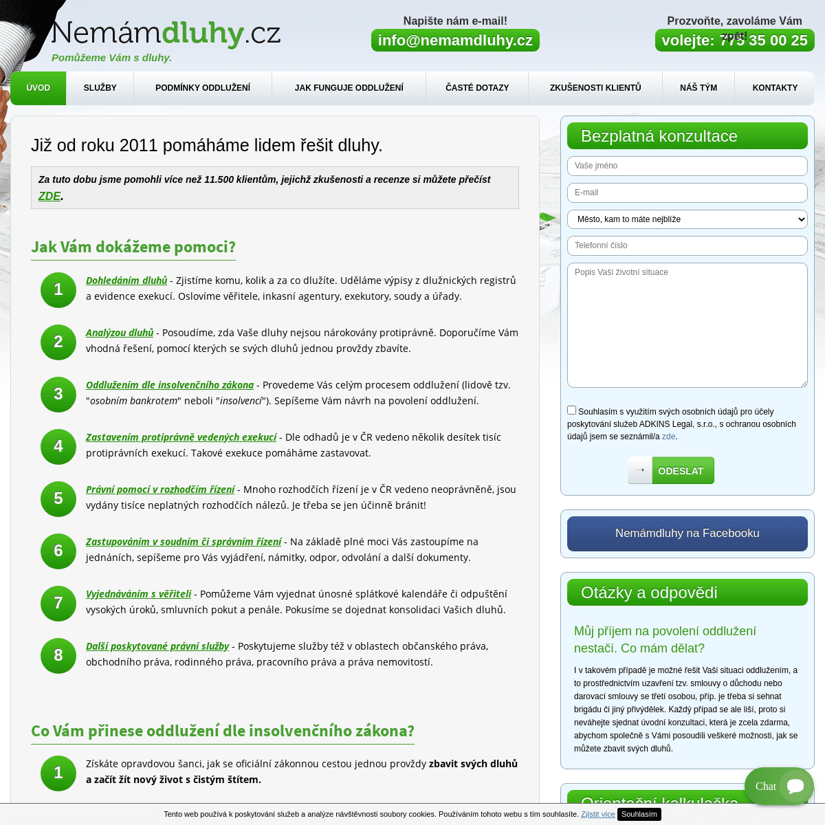 A complete backup of https://nemamdluhy.cz